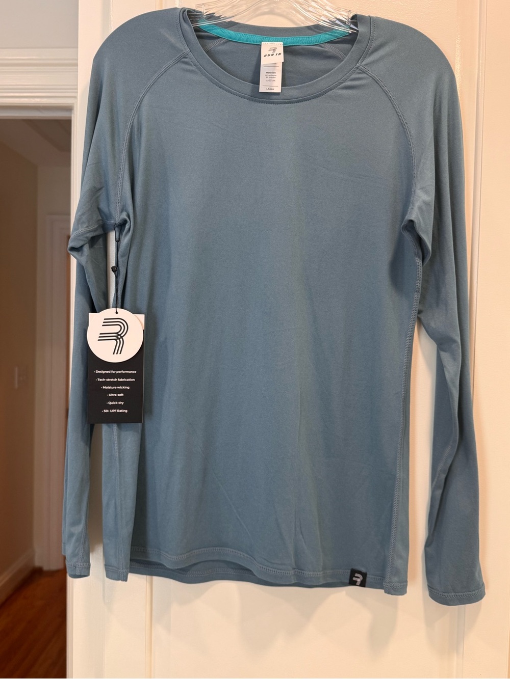 Performance Long-Sleeve Crew Neck Shirt - Slate Blue